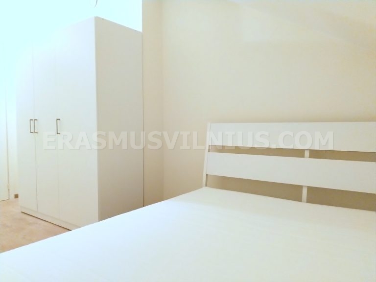 Kitchen counter and dining area in evening light