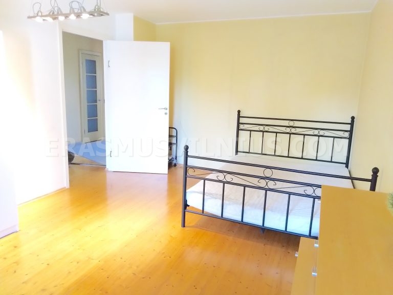 Mirror and carpet in private bedroom, Erasmus Vilnius Flat 1