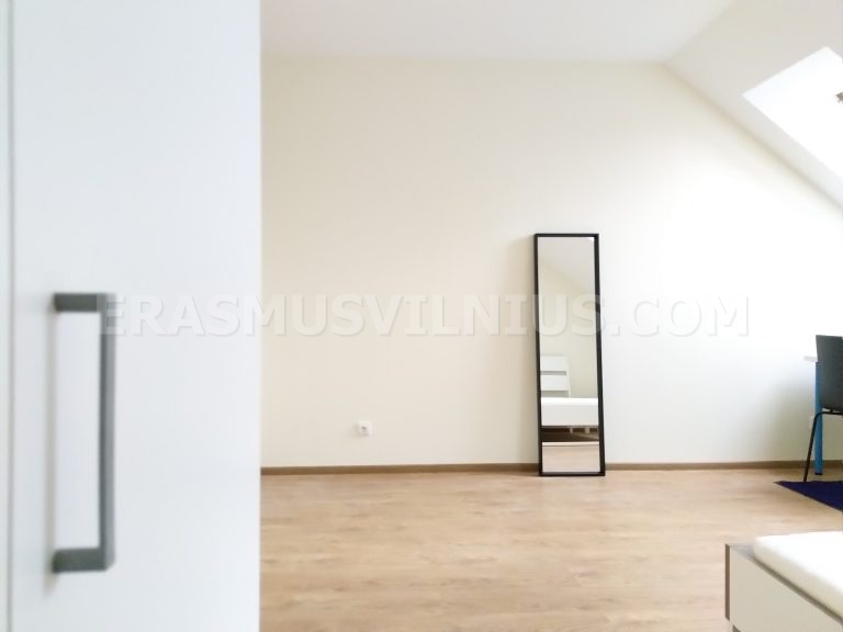 Bathroom with heated towel rack in Erasmus student flat