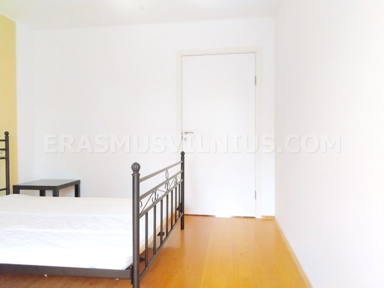 Toilet room with sink in Erasmus flat, Vilnius old town