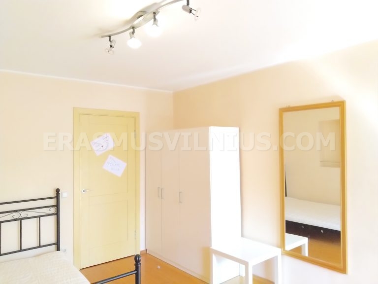 Kitchen dishwasher and storage in Flat 1, Kauno gatvė